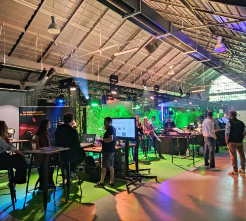 Stands d'exposants pour un salon professionnel à la halle de la courrouze
