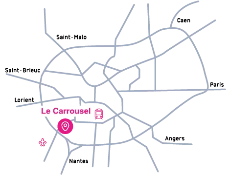Plan de localisation de la salle Le Carrousel